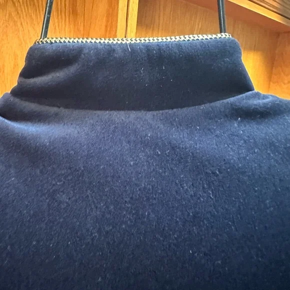 Vintage Saks Fifth Avenue Midnight Blue Velour Jacket with Gold Buttons